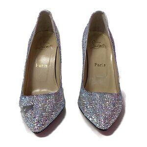 Christian Louboutin Silver Swarovski Crystal Pumps